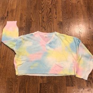 Debut tie dye cropped sweater size small